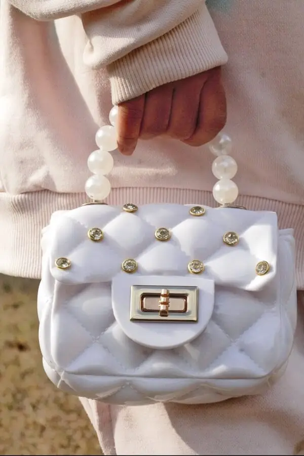 kids fashion handbag white
